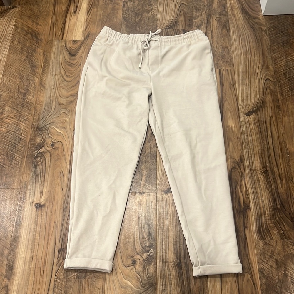Zara Joggers Tan or Off-White XL